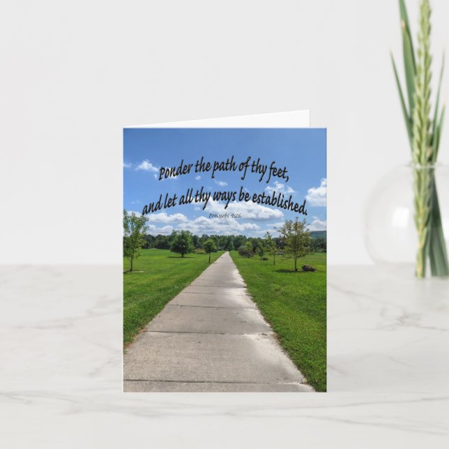 Proverbs 4:26 card (Front)