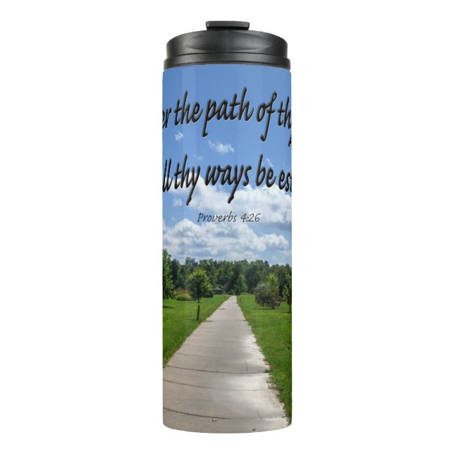 Proverbs 4:26 thermal tumbler (Front)