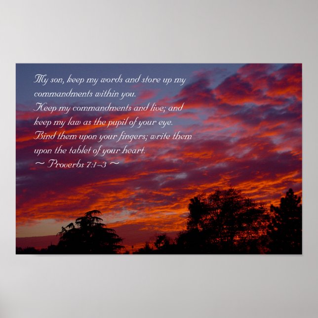 Proverbs 7:1-3 poster (Front)