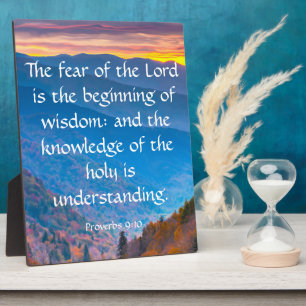 Proverbs 9:10    plaque