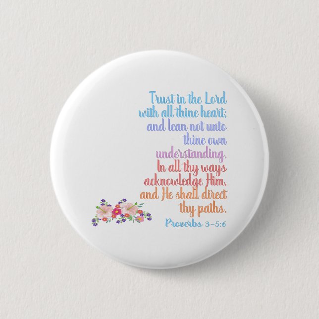 Proverbs Bible Verse 6 Cm Round Badge (Front)