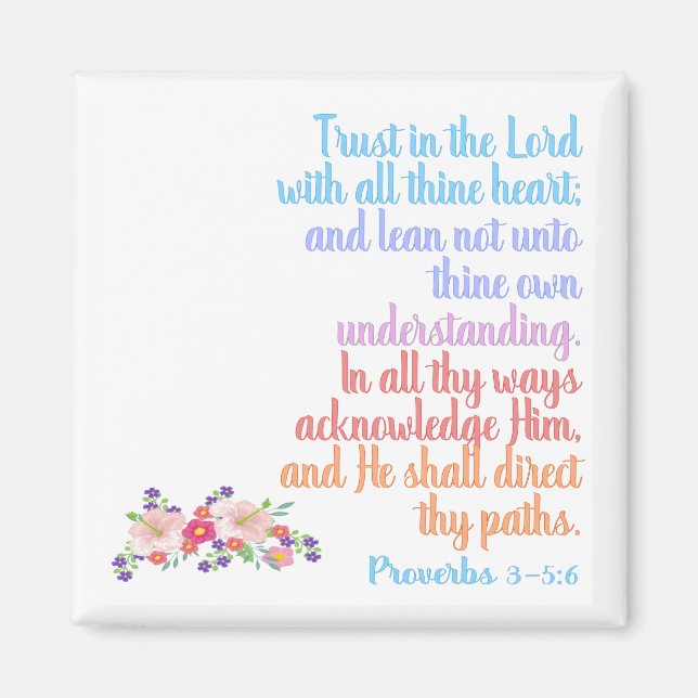Proverbs Bible Verse Magnet (Front)