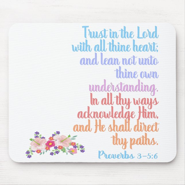 Proverbs Bible Verse Mouse Mat (Front)