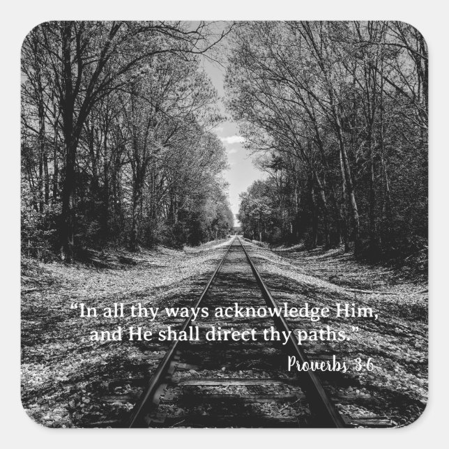 Proverbs King James Bible Verse  Square Sticker (Front)
