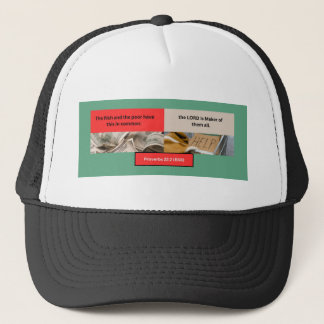 Proverbs Message - Proverbs 22-3 - Black and White Trucker Hat