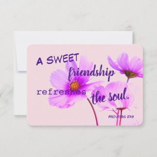 Proverbs Sweet Friendship Lavender Note Card