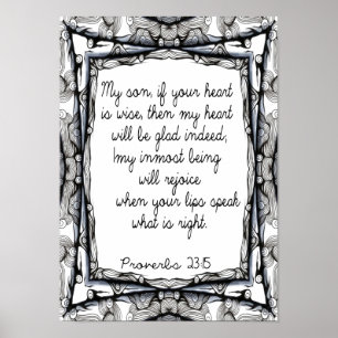 Proverbs To my Son Poster