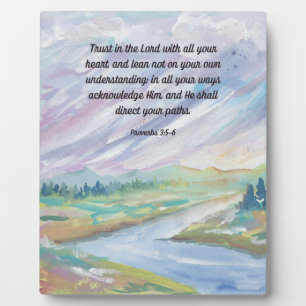 Proverbs Trust in the Lord Bible Verse Sign 8x10 Plaque