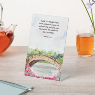 Proverbs Trust in the Lord Christian Home Decor Pedestal Sign