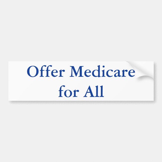 Provide Medicare for All Bumper Sticker (Front)