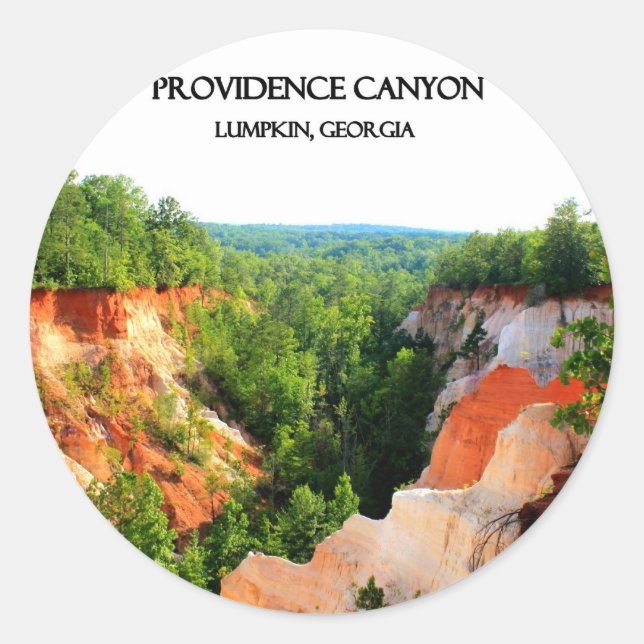 PROVIDENCE CANYON - Lumpkin, Georgia Classic Round Sticker (Front)