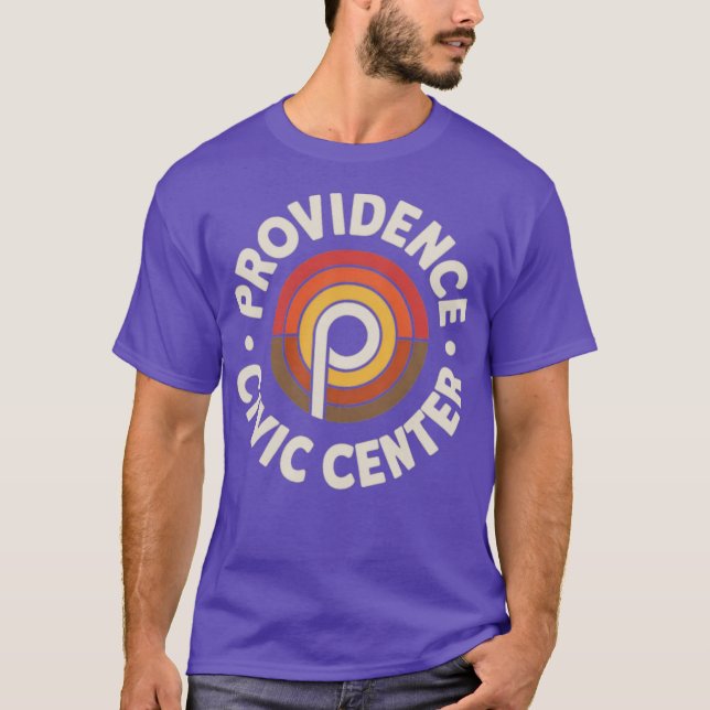 Providence Civic Centre Retro 1970s Rhode Island T-Shirt (Front)