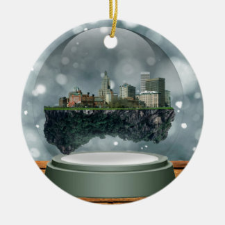 Providence Island Snow Globe Ceramic Tree Decoration