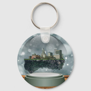 Providence Island Snow Globe Key Ring