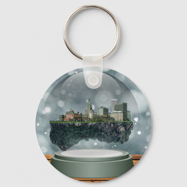 Providence Island Snow Globe Key Ring (Front)