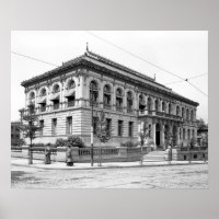 Providence Public Library, 1906. Vintage Photo