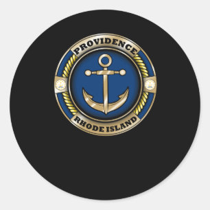 Providence Rhode Island Anchor Emblem Sticker