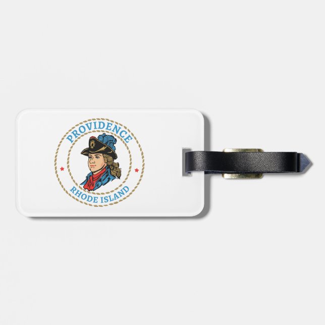Providence Rhode Island Colonial Luggage Tag (Back Horizontal)