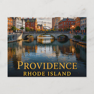 Providence Rhode Island Historic Riverfront & Arts Postcard