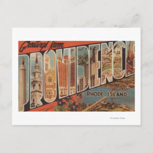 Providence, Rhode Island - Large Letter Scenes 2 Postcard