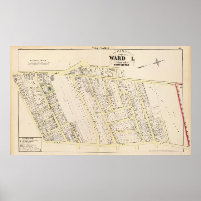 Providence Rhode Island Map 2 Poster (Front)