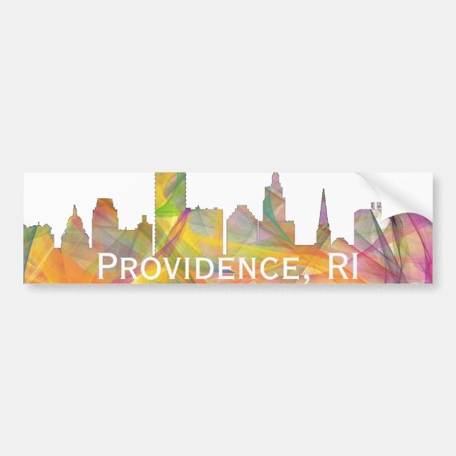 PROVIDENCE, RHODE ISLAND SKYLINE WB1 BUMPER STICKER (Front)