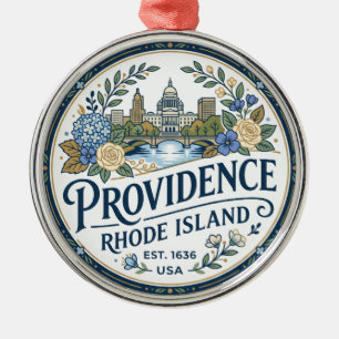 Providence, Rhode Island USA Metal Tree Decoration