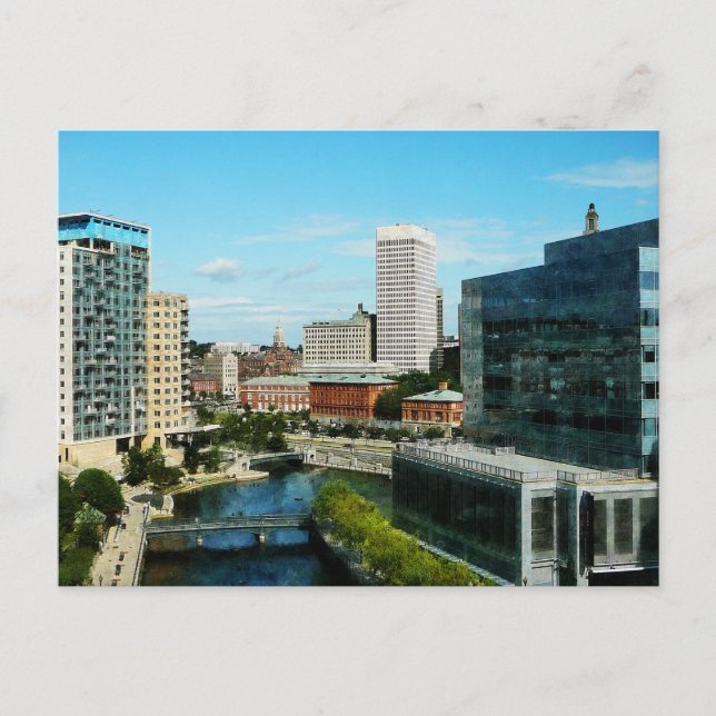 Providence RI Skyline Postcard (Front)
