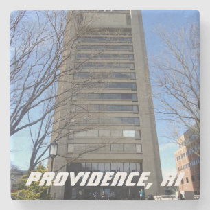Providence, RI Skyscraper - Brutalist Architecture Stone Coaster