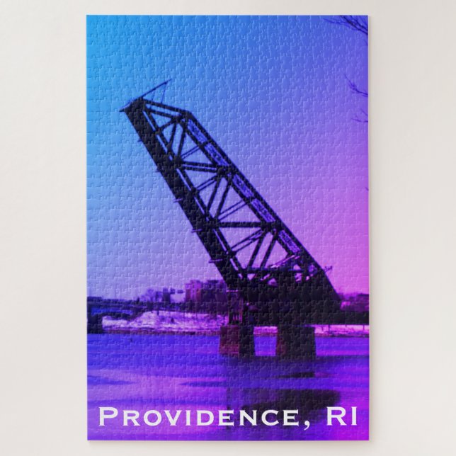 Providence, RI 'Stuck-Up Bridge' Jigsaw Puzzle (Vertical)