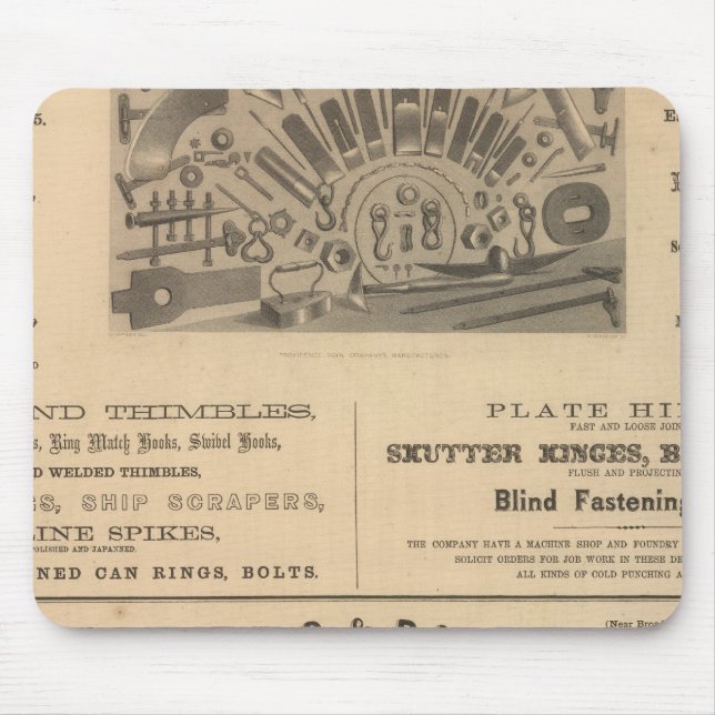 Providence Tool and Forge and Nut Company Mouse Mat (Front)
