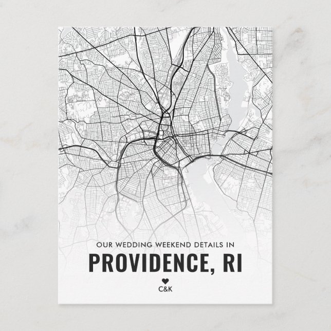 Providence Wedding Weekend Details Enclosure Card (Front)