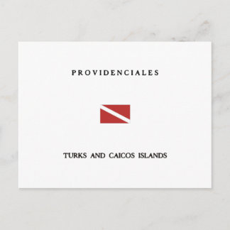 Providenciales Turks and Caicos Islands Scuba Dive Postcard
