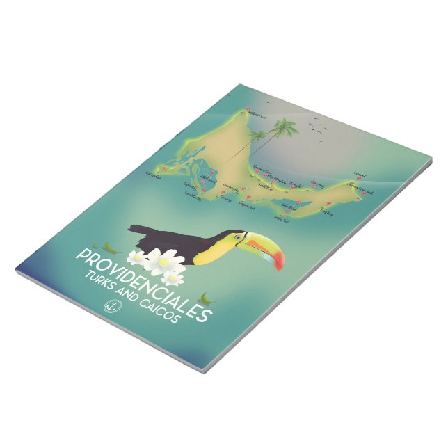 Providenciales turks and caicos notepad (Angled)