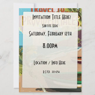 Providenciales vintage travel poster invitation