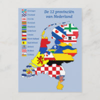 Province flag on Map Holland