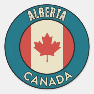 Province of Alberta Canada Classic Round Sticker