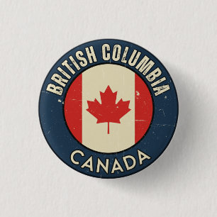 Province of British Columbia Canada 3 Cm Round Badge