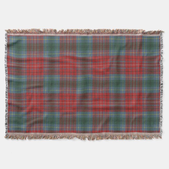 Province of British Columbia Original Tartan Throw Blanket (Front)