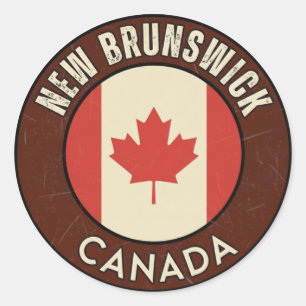 Province of New Brunswick Canada Classic Round Sticker