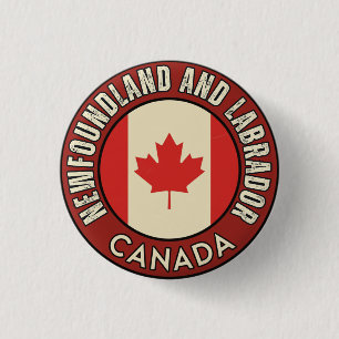 Province of Newfoundland and Labrador Canada 3 Cm Round Badge