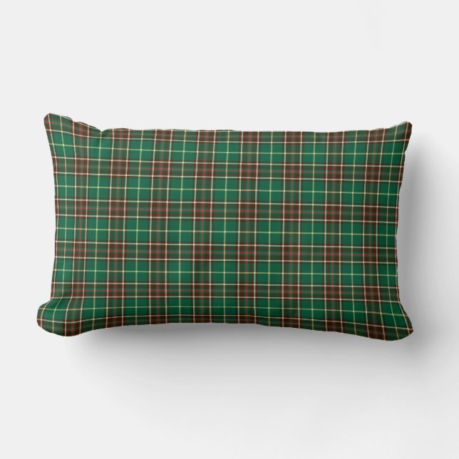 Province of Newfoundland Canada Tartan Lumbar Cushion (Front)