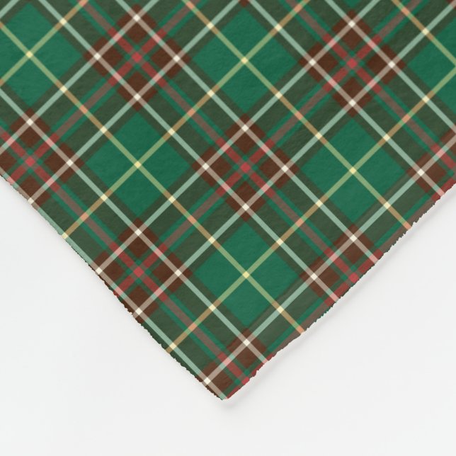 Province of Newfoundland Tartan Fleece Blanket (Corner)