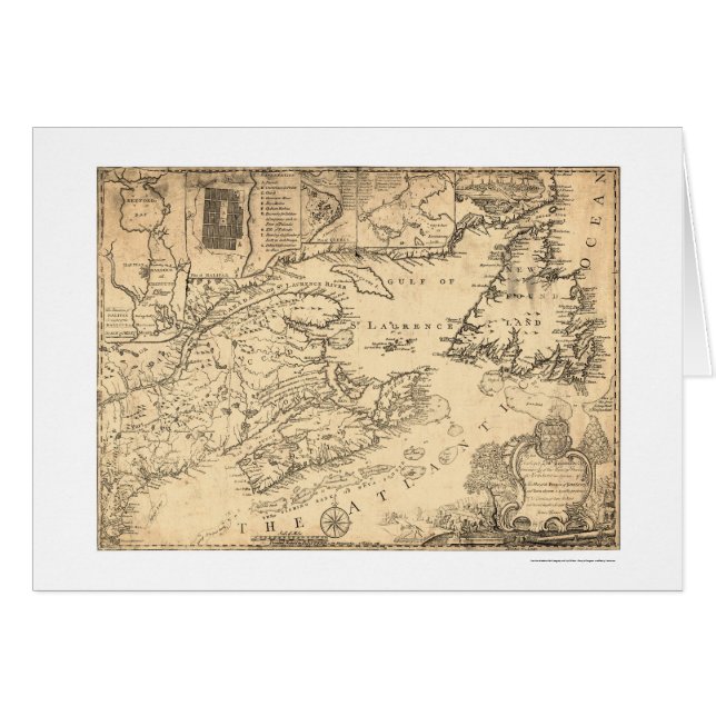 Province of Nova Scotia Canada Map 1776 (Front Horizontal)