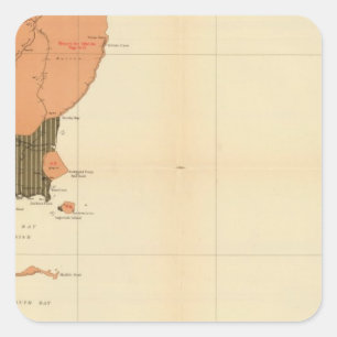 Province of Nova Scotia Island of Cape Breton 4 Square Sticker