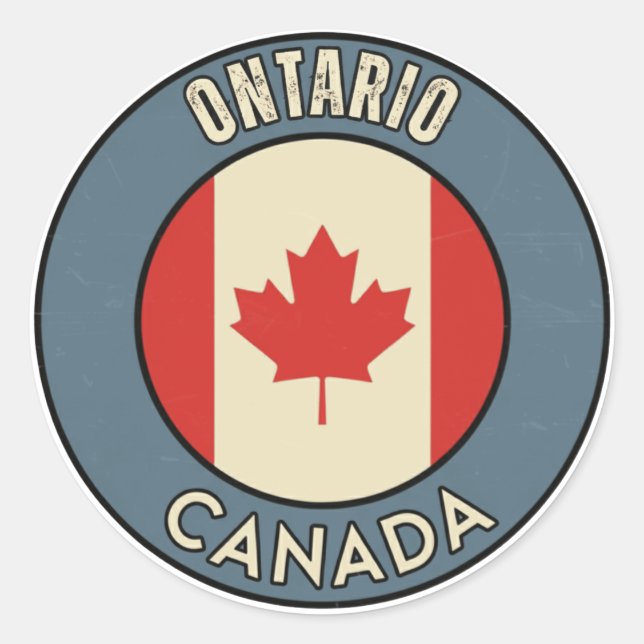 Province of Ontario Canada Classic Round Sticker (Front)