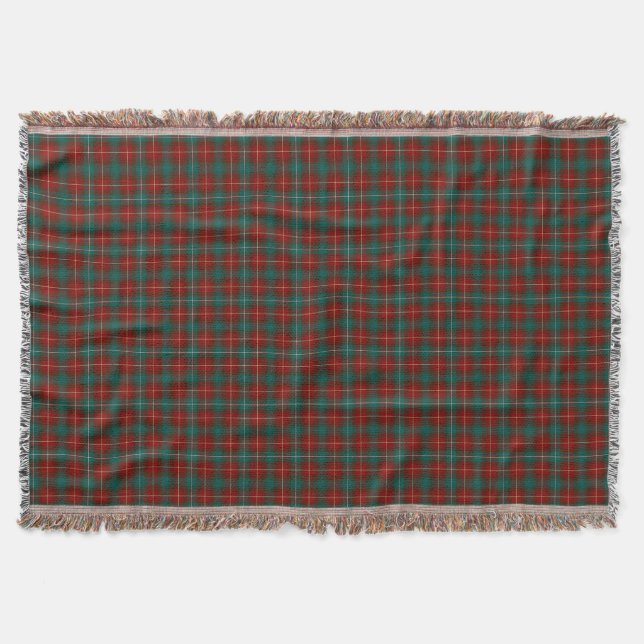Province of Prince Edward Island Canada Tartan Throw Blanket (Front)