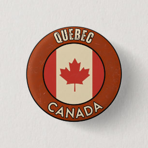Province of Quebec Canada 3 Cm Round Badge