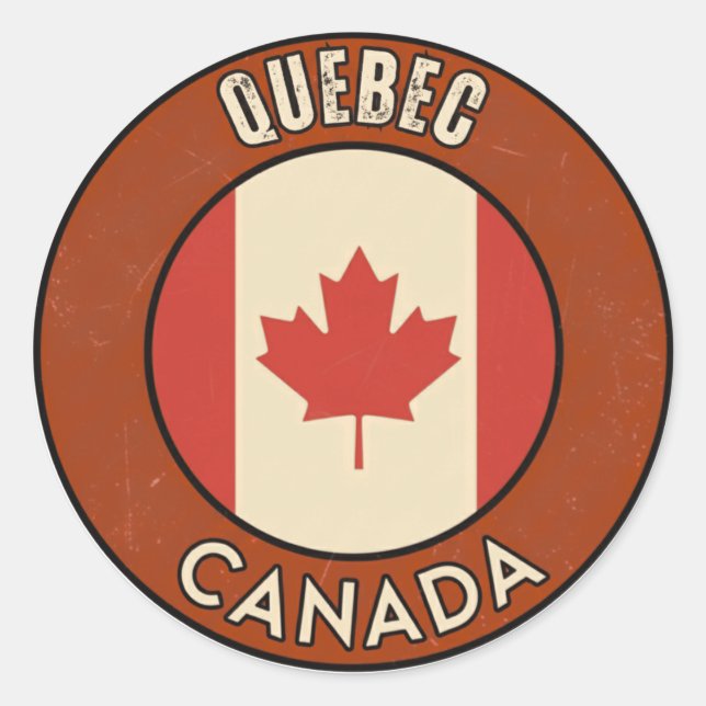 Province of Quebec Canada Classic Round Sticker (Front)