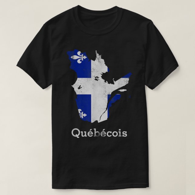 Province of Quebec  Montreal French Quebecois T-Shirt (Design Front)